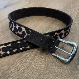 Ariat cheetah print belt